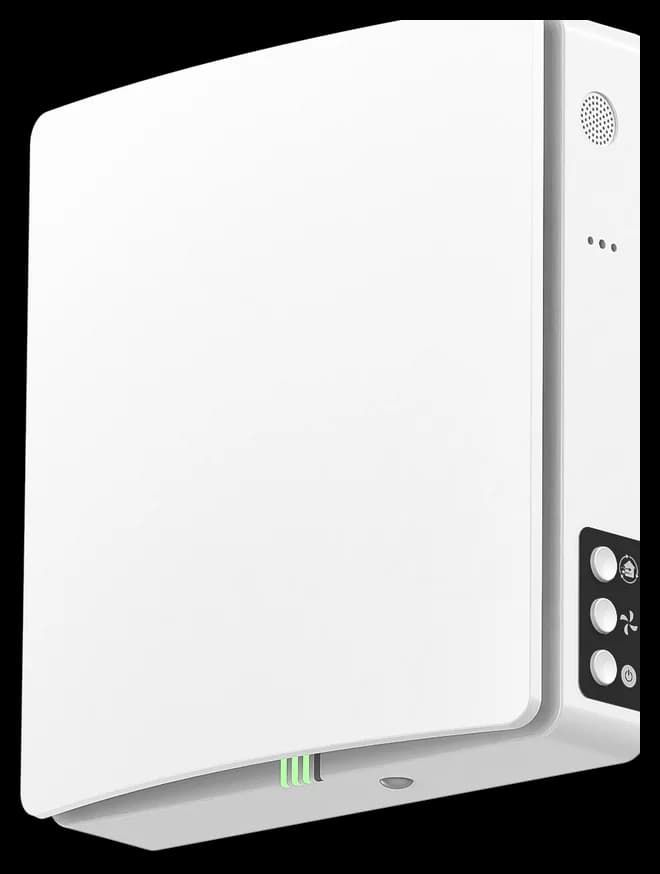 Air Pro V2.0 sett framifrån, vit frontpanel